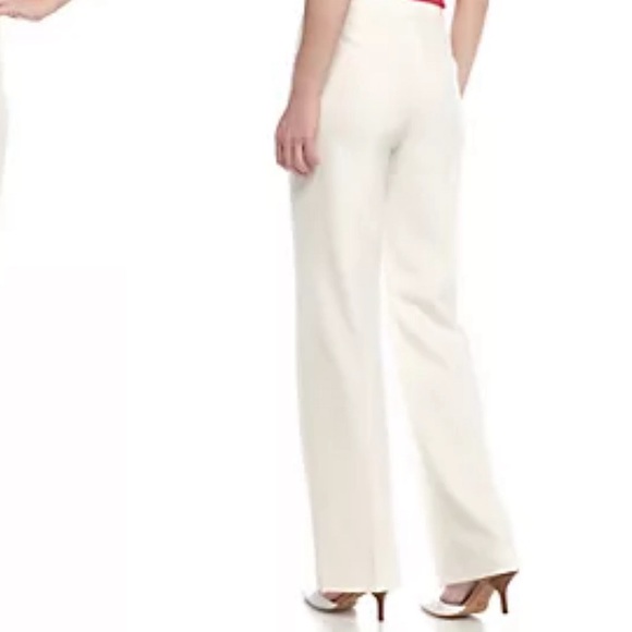 NWT, Kasper Kate Classic Fit Stretch Crepe Pants, Vanilla Ice, Size 6 - Picture 2 of 3